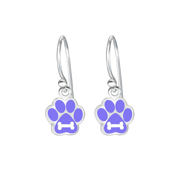 Paw print dangle earrings best sale