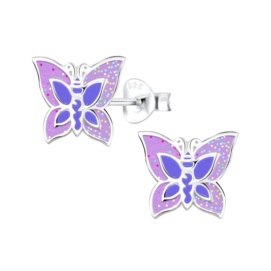 Sterling Silver Butterfly Stud Earrings