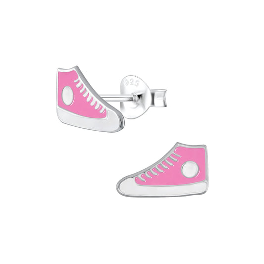 Sterling Silver Sneaker Stud Earrings