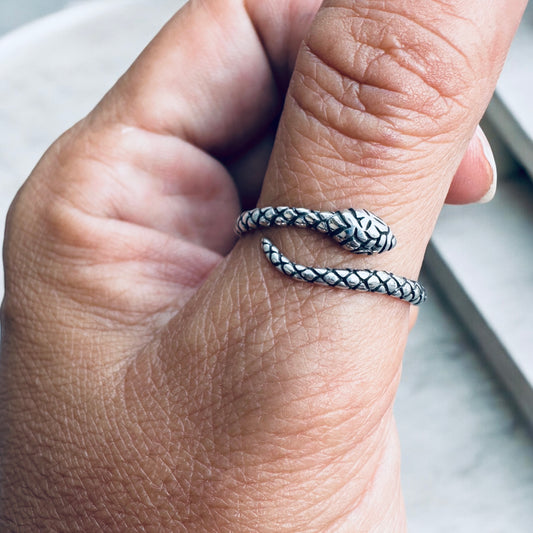 Sterling Silver Adjustable Snake Ring