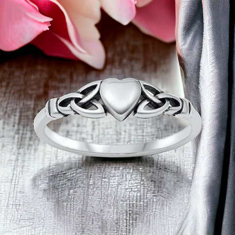 Sterling Silver Celtic Heart Ring