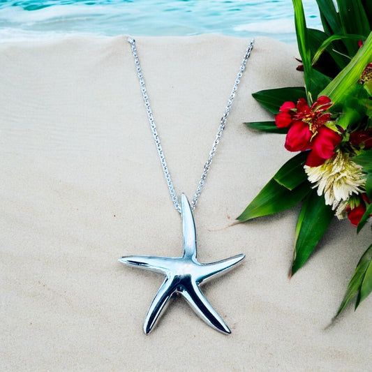 Sterling Silver Starfish Pendant Necklace