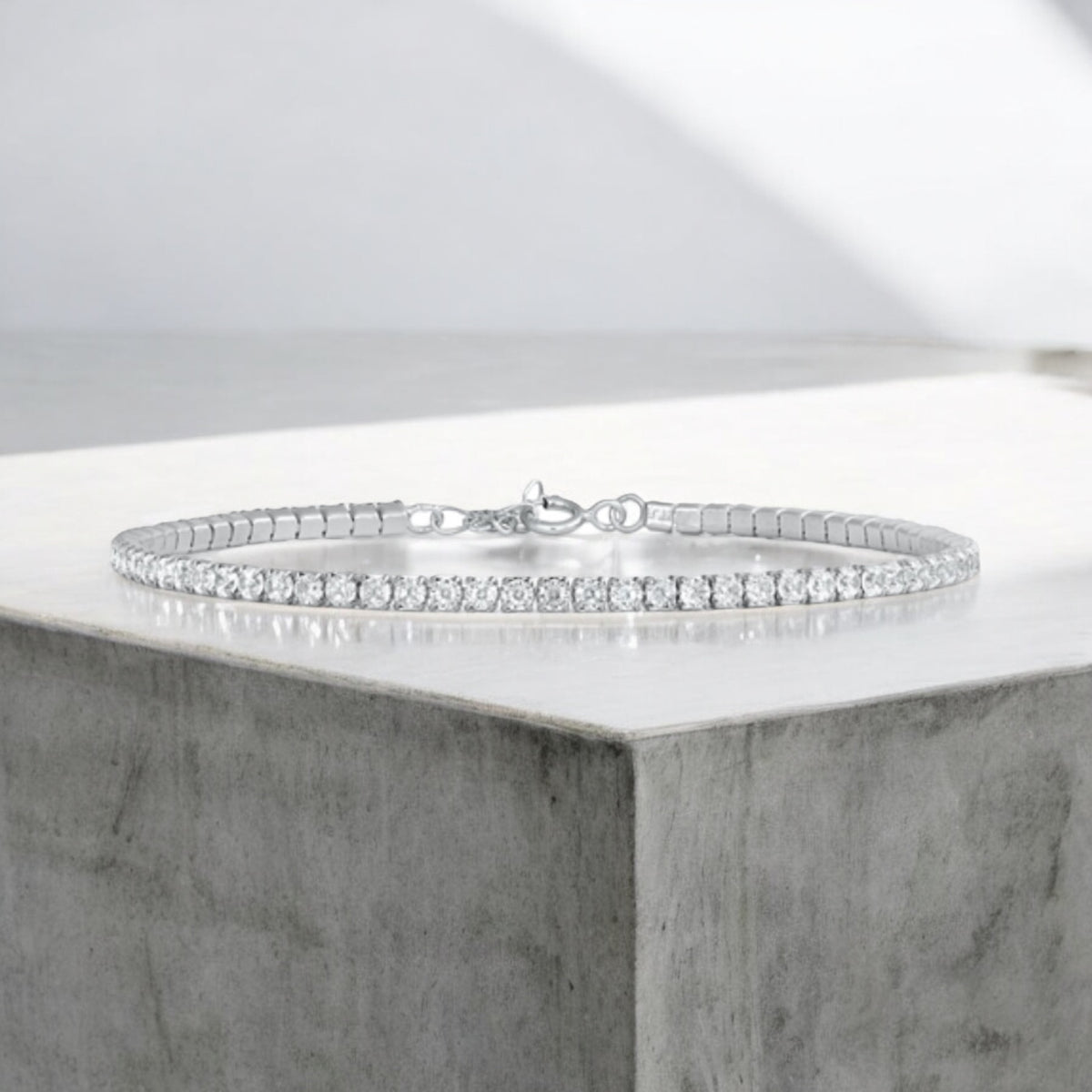 Sterling Silver CZ Tennis Bracelet