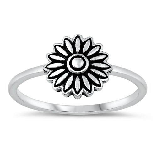 Sterling Silver Daisy Flower Ring