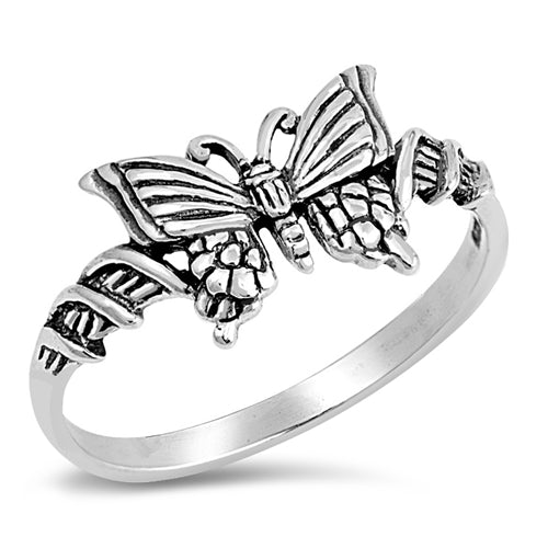 Sterling Silver Butterfly Ring