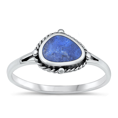 Sterling Silver Lapis Lazulli Stone Ring