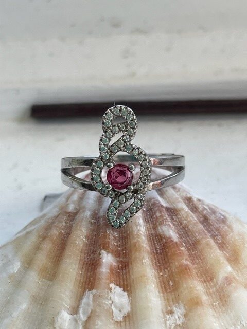 Sterling Silver Ruby CZ Ring